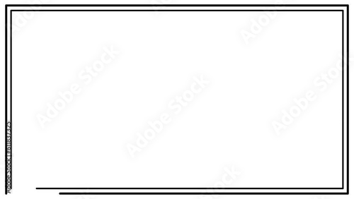 square frame animation isolated on white background