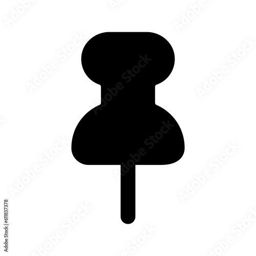 push pin glyph icon