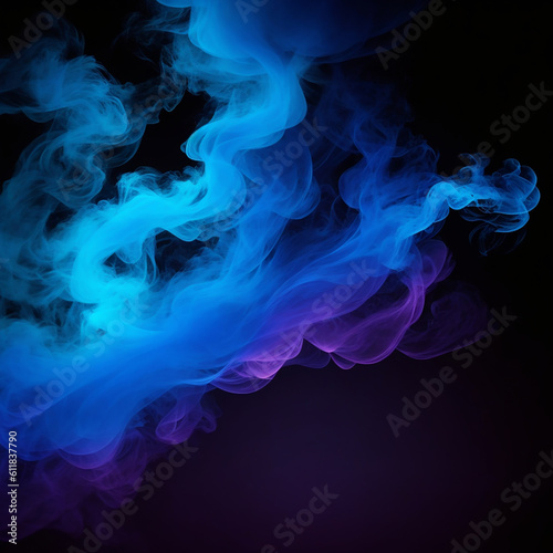 a pink and blue smoke with a background