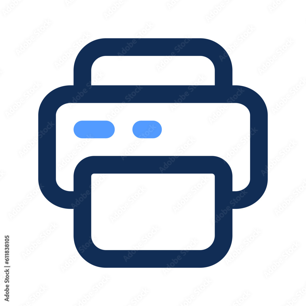 printer outline color icon printer outline color icon