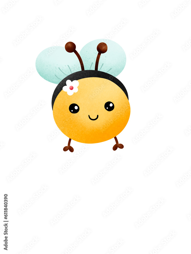 Obraz premium Cute honey bee