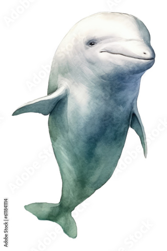 Obraz na plátne イルカ, シロイルカ, 哺乳類, Dolphin, Beluga whale, Mammal, Generative AI