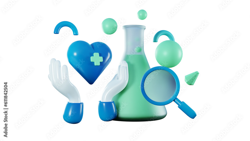 Set collection of 3d health care icon for social media, landing page, and app Set collection of 3d health care icon for social media, landing page, and app