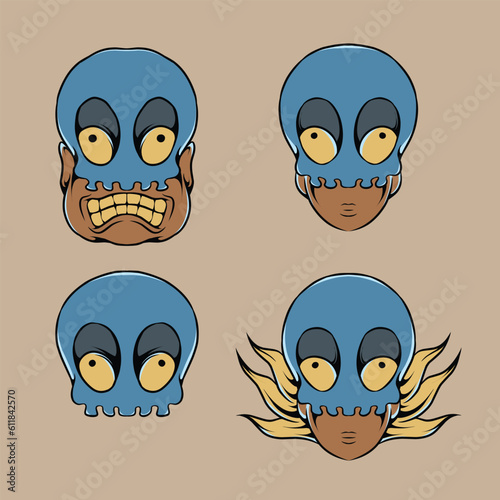 monster art vector illustration suitable for branding needs and so on