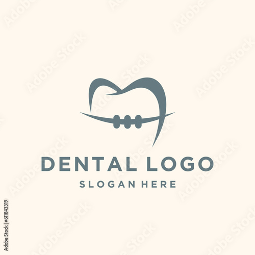 Dental Care Creative Concept Logo Design Template