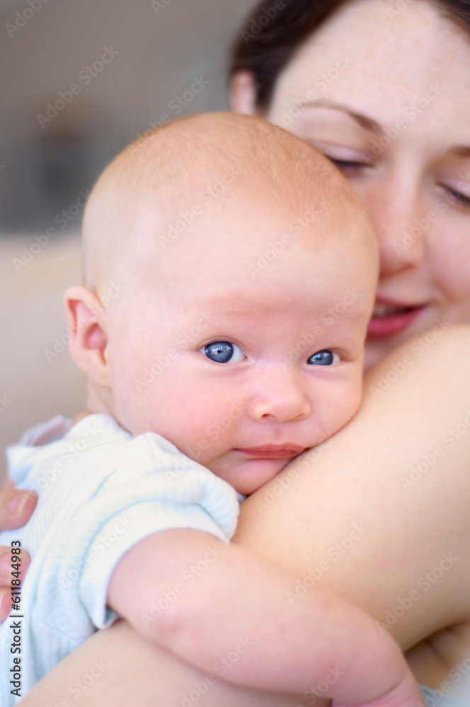 Portrait, child and mother holding baby, bonding and care together in home. Face, kid and mom carrying newborn, infant or young toddler, playing and enjoying quality time with love, family and happy. Portrait, child and mother holding baby, bonding and care together in home. Face, kid and mom carrying newborn, infant or young toddler, playing and enjoying quality time with love, family and happy.
