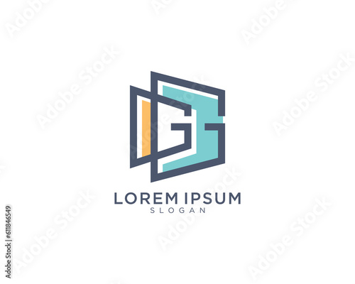 GG logo design, creative letter gg logo icon