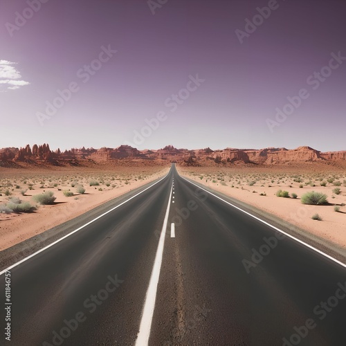 local dirt road in lonely desert, generative art by A.I.