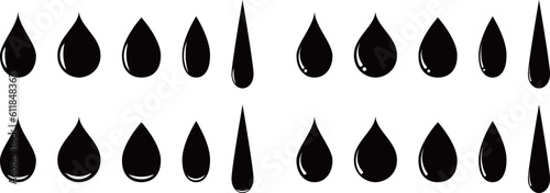 水滴のアイコンセット