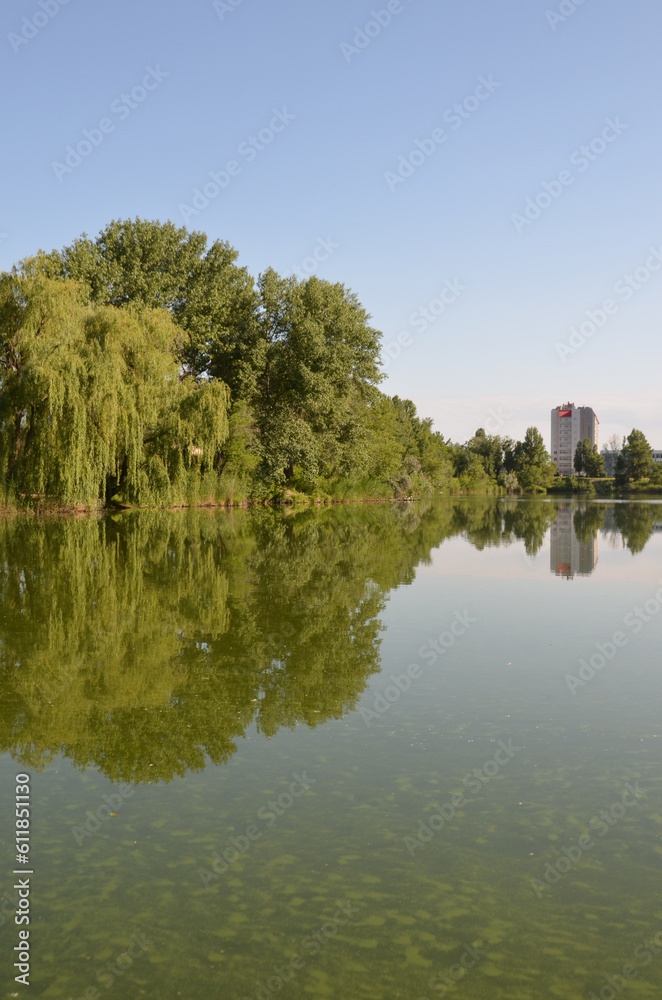 Summer landscapes of Balakovo. Reflection in the mirror of the lake Summer landscapes of Balakovo. Reflection in the mirror of the lake