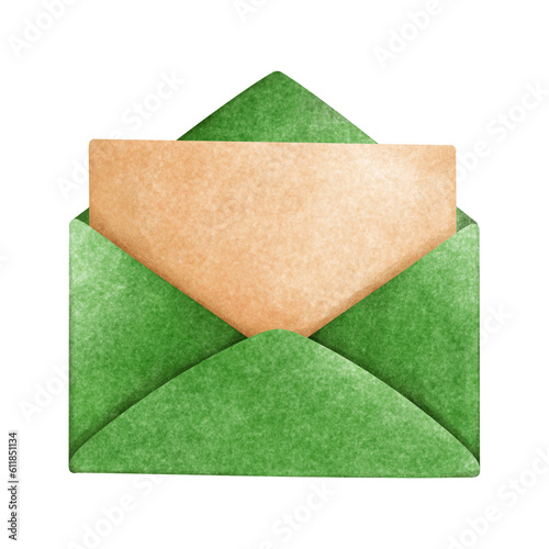 christmas envelope Emphasize the green tone to match the festival.