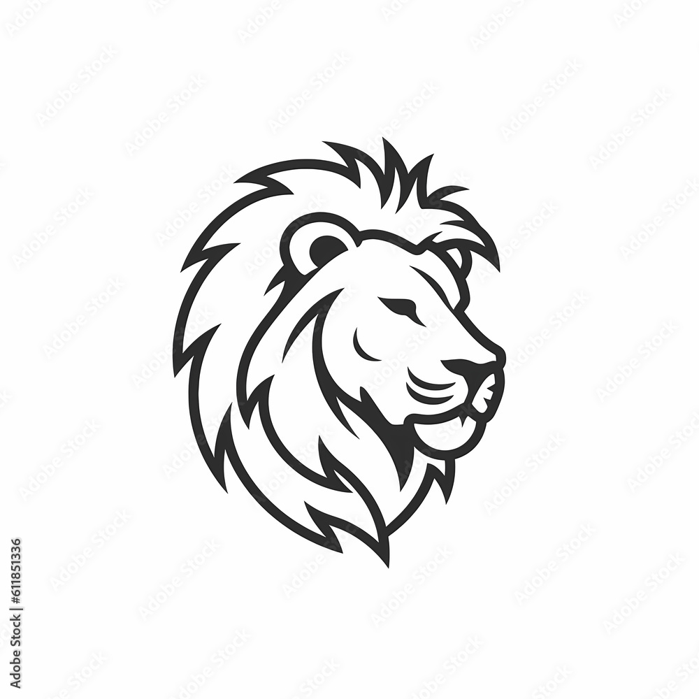 Lion Logo. Generative AI