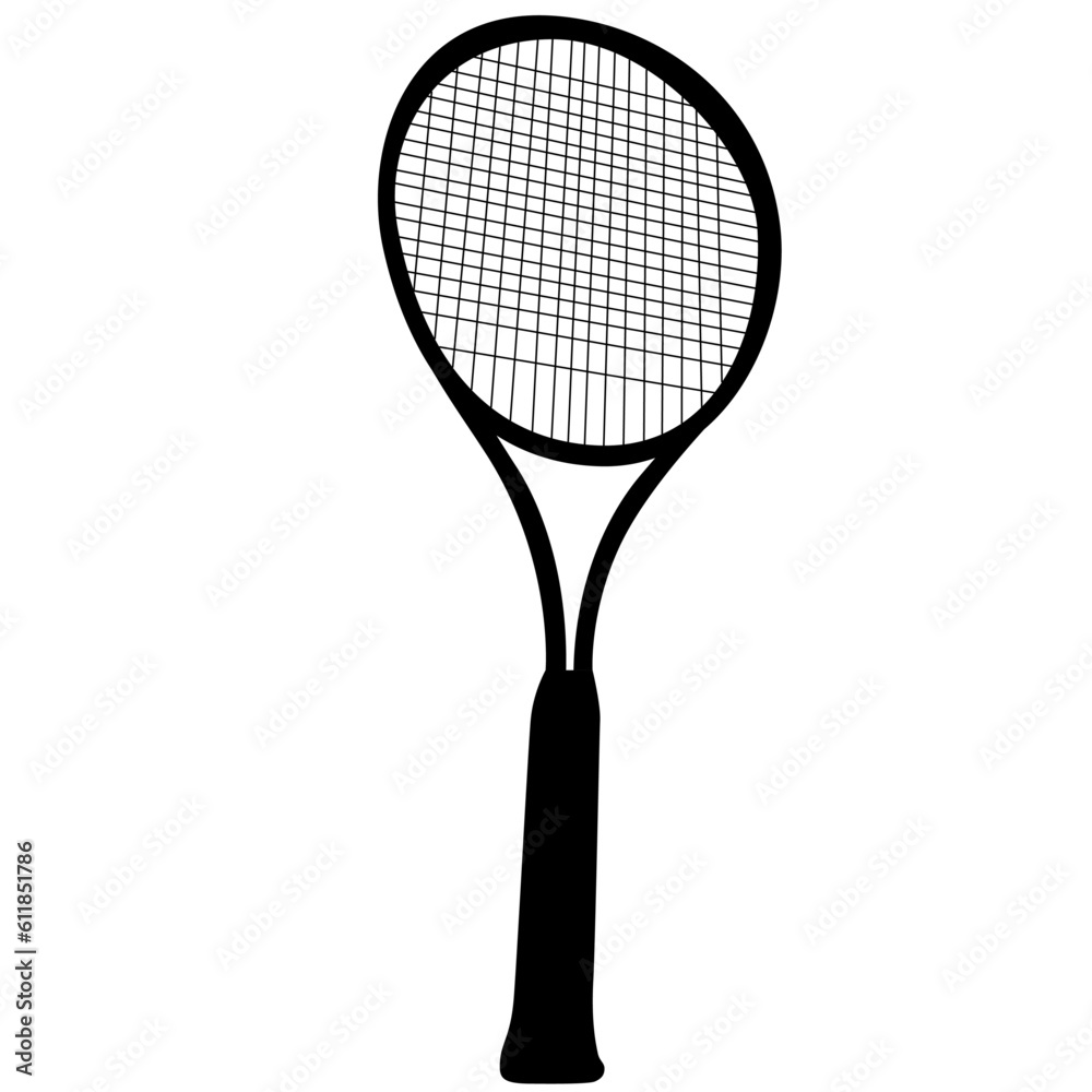 Silhouette of a tennis racket