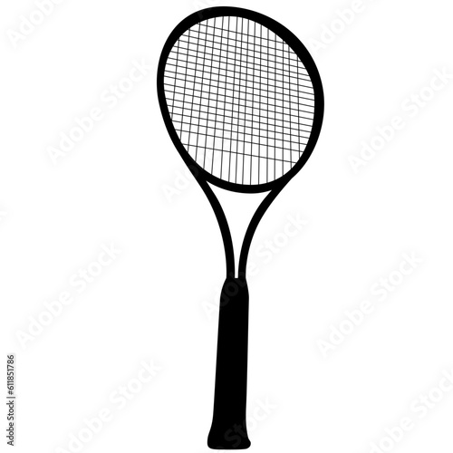 Silhouette of a tennis racket