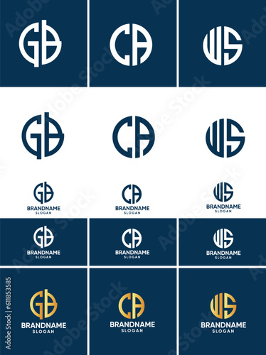 the letters. vector logo monogram alphabet minimalist design