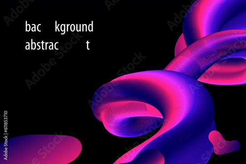 abstract background with twist 3d neon gradient