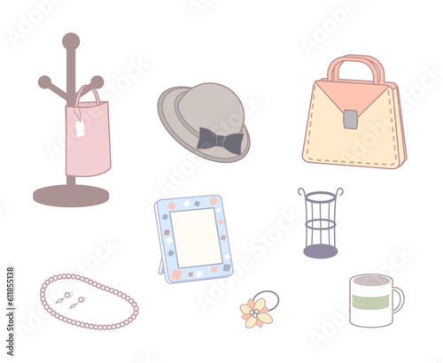ハンドメイド雑貨のイラスト　白背景
