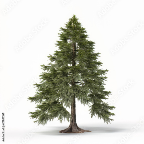 Abies religiosa tree isolated on white background, Generative AI