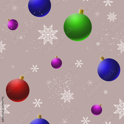 Seamless pattern on the theme of the new year and Christmas