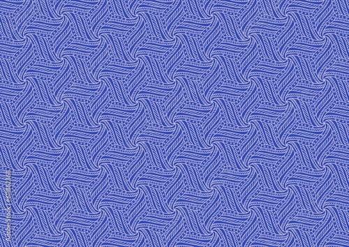 Abstract Ribbon Lines Blue Seamless Background Texture Pattern  photo