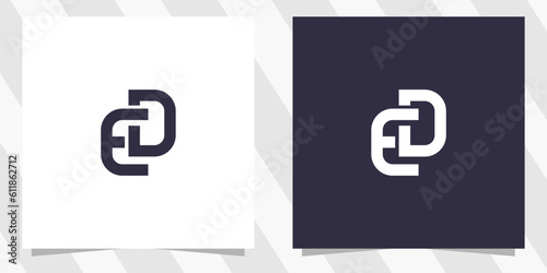 letter ed de logo design