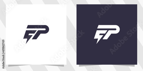 letter ep pe logo design