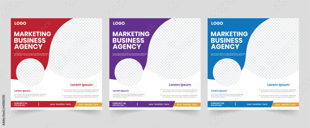 Business agency marketing engagement banner, best shape invitation quality card, annual message puzzle banner