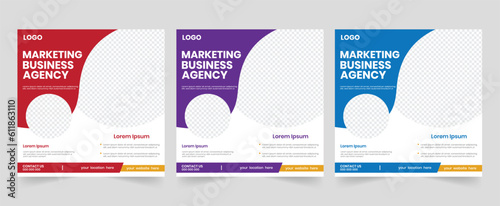 Business agency marketing engagement banner, best shape invitation quality card, annual message puzzle banner