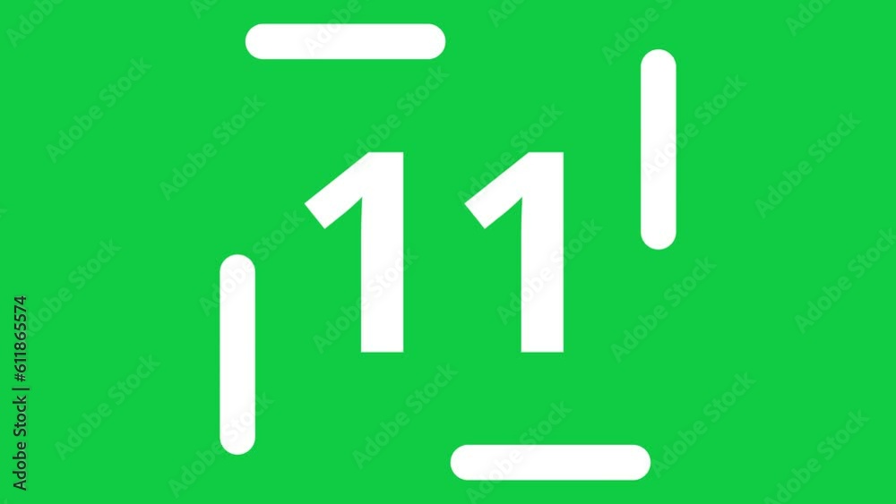 15 seconds timer animation with snake game effect forming a square