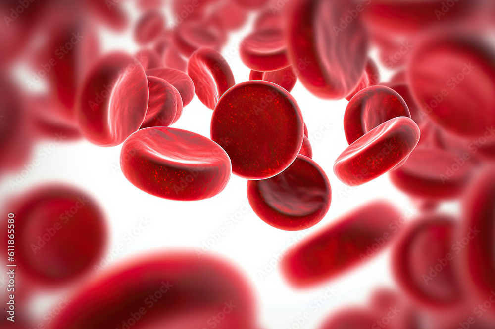 Vitality Within Red Blood Cells in the Vein, Isolated on White Background, a Concept for Medical Health Care. created with Generative AI Vitality Within Red Blood Cells in the Vein, Isolated on White Background, a Concept for Medical Health Care. created with Generative AI