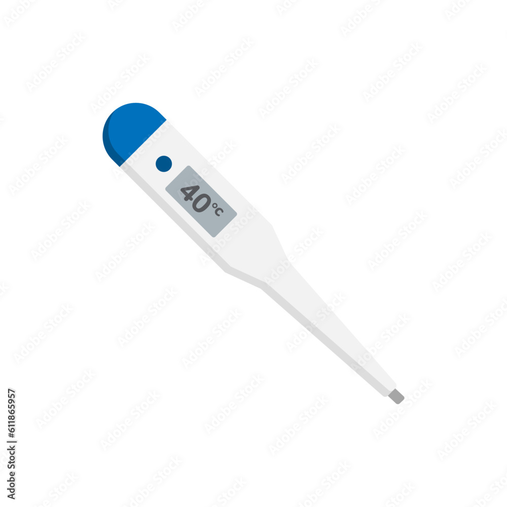 Vector element of Digital thermometer. Vector element of Digital thermometer.