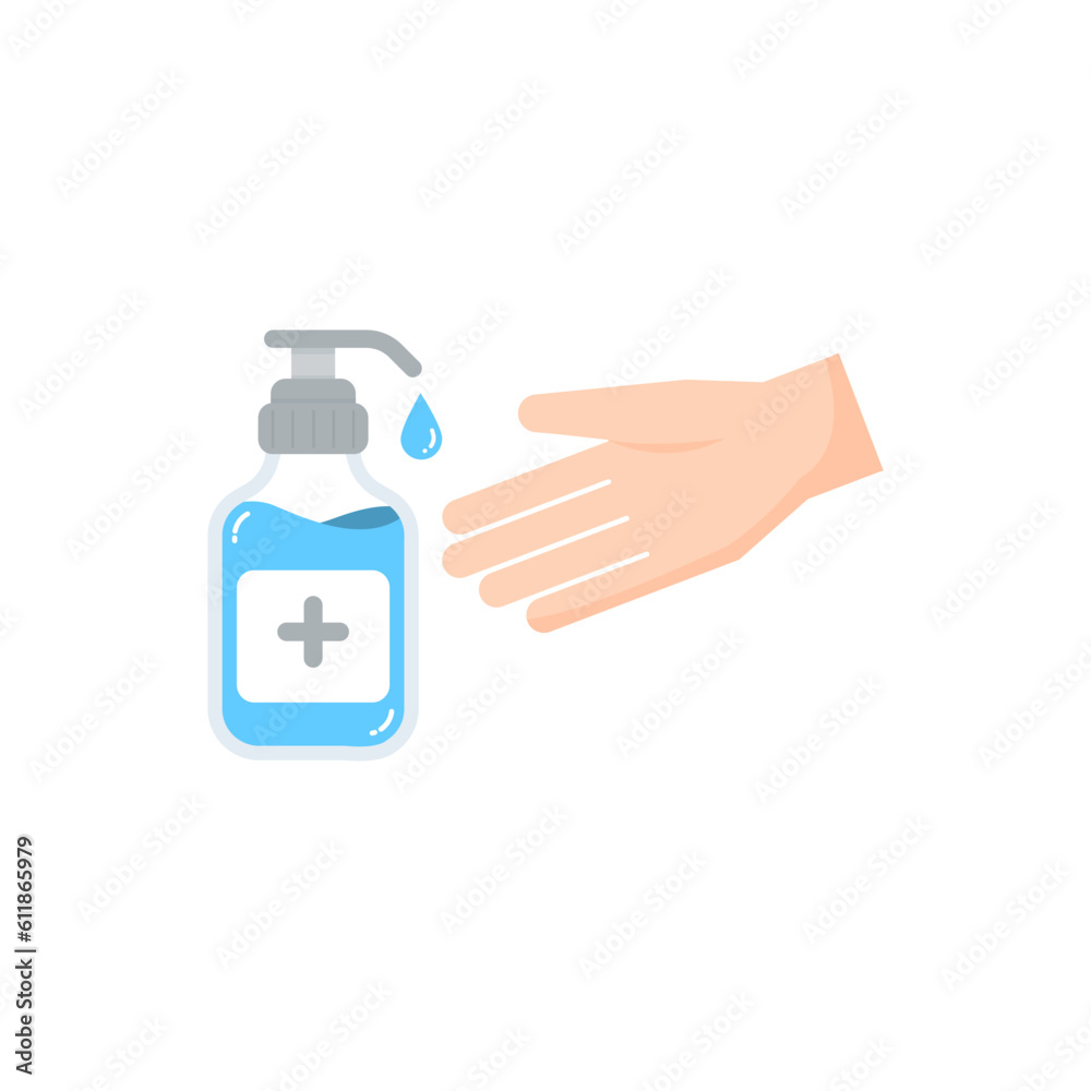 Vector element of Hand sanitizer. Vector element of Hand sanitizer.