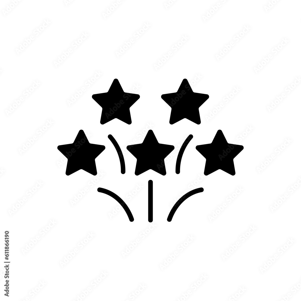Obraz premium Vector element of Five Star explosion, Glyph icon.