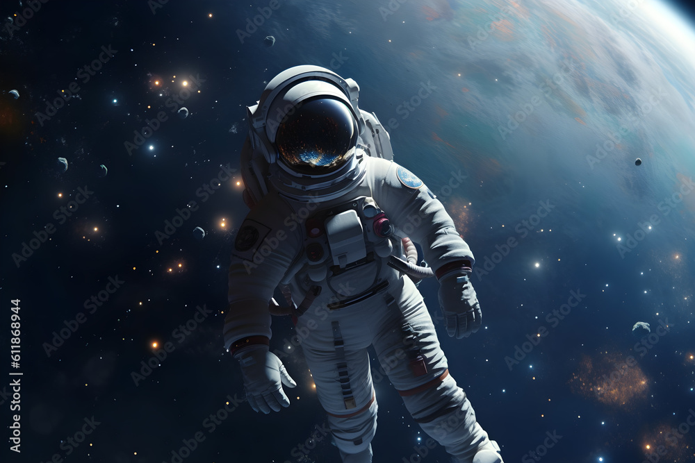 an astronaut floating through space - generative ai an astronaut floating through space - generative ai