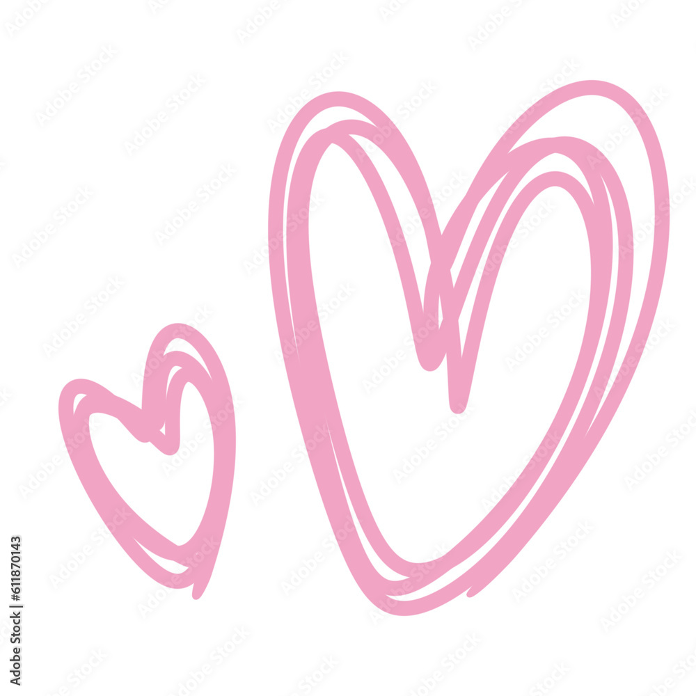 Line pink heart 