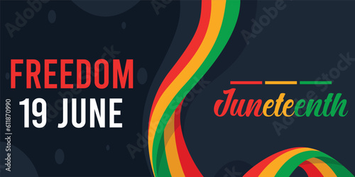 Juneteenth Day Illustration Celebrating America's Juneteenth freedom day