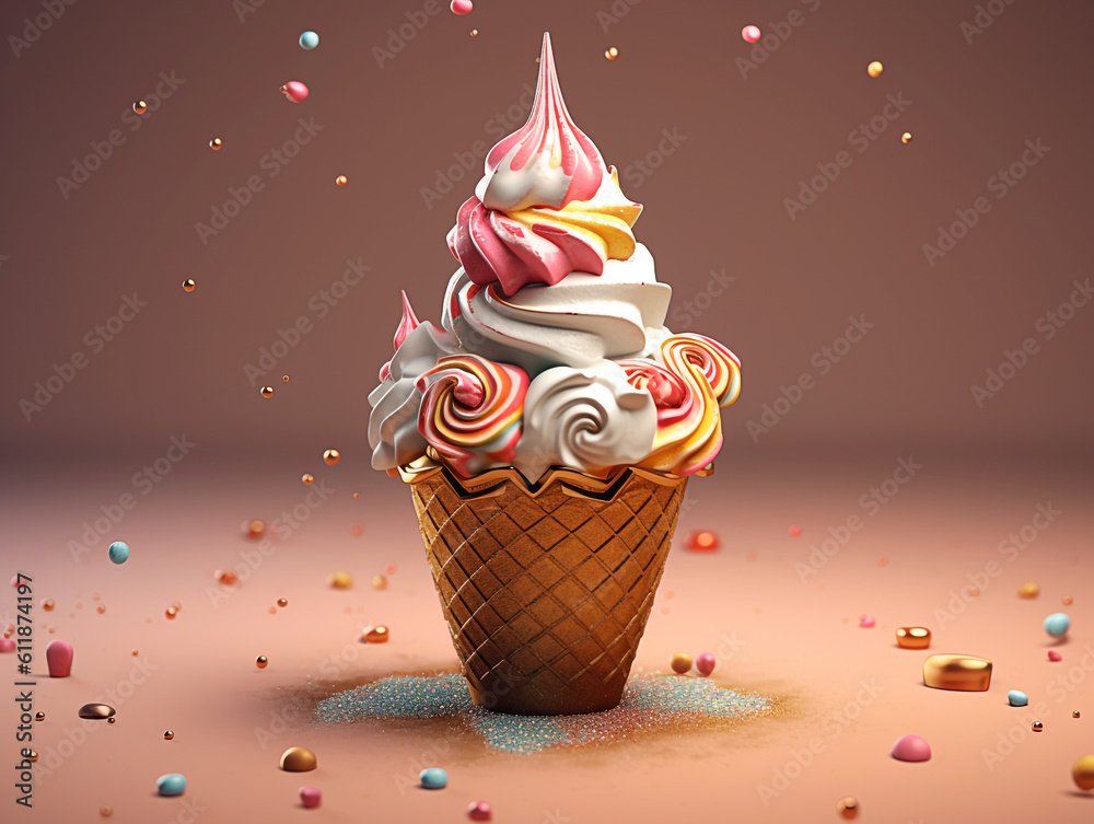 Fresh Ice Cream Food AI Generated Fresh Ice Cream Food AI Generated
