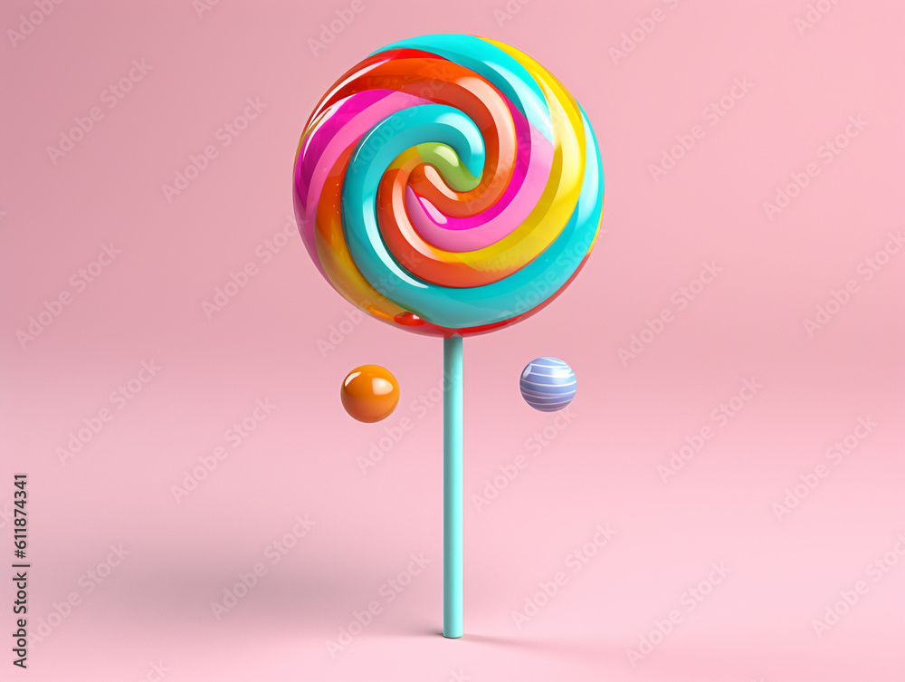 Colorful Candy Lollipop AI Generated Colorful Candy Lollipop AI Generated