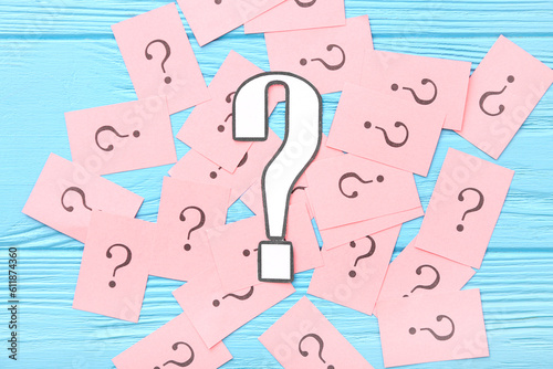 Papers with question marks ...