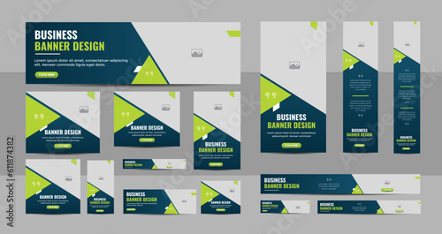 Creative Web Banner Layout Set, Business banner web template bundle design, Social Media Cover ads banner, flyer, invitation card