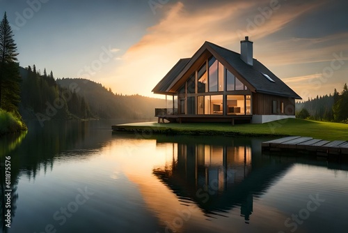 house on the lake © Pretty Panda