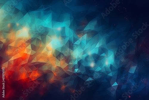 Network technology multicolored geometric abstract background. Ai Generative AI