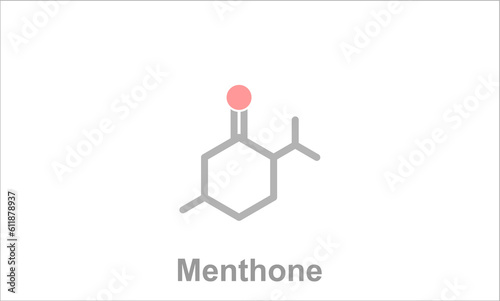 Simplified formula icon of menthone.