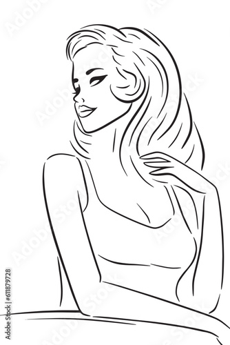 Illustration of pin up girl vector
