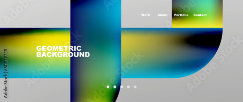 Minimal geometric abstract background. Circle and line design. Trendy techno business template for wallpaper, banner, background or landing