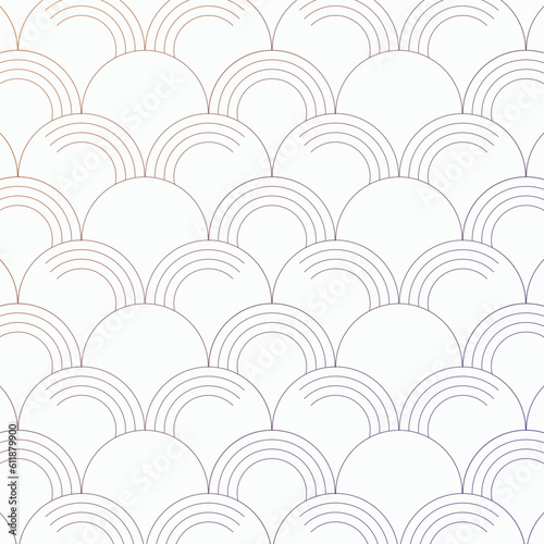 Linear vector pattern, repeating linear half circle or wave in Japanese styles, pattern is clean for fabric, printing, wallpaper. Pattern is on swatches panel