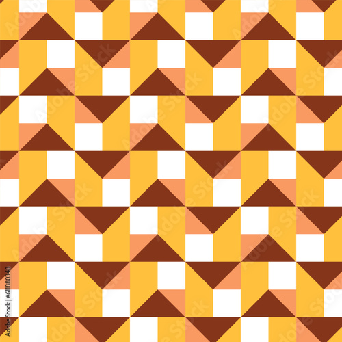 three dimensional geometrical shape seamless pattern
