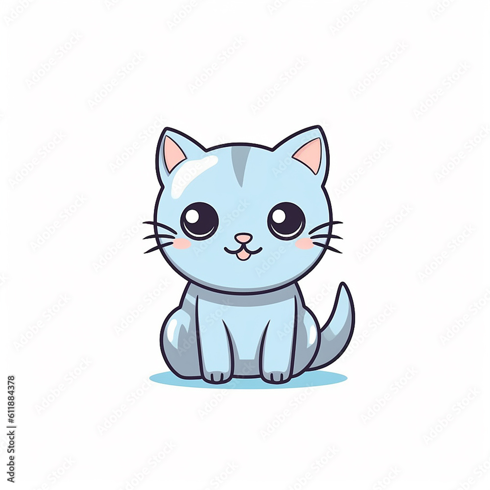cartoon cute little cat