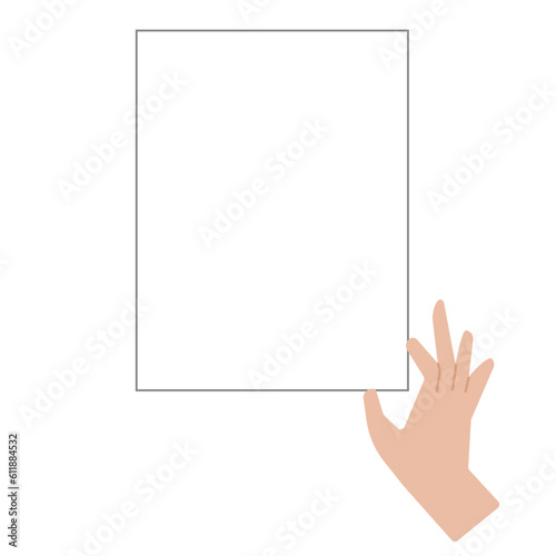  hands pointing to empty paper piece