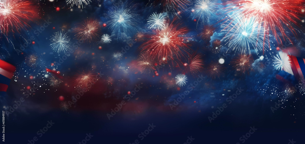 Fireworks Background for independence day  Generative AI